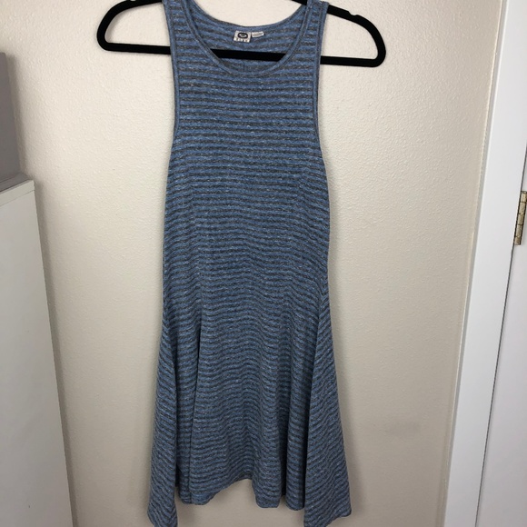 Roxy Dresses & Skirts - Roxy Grey & Blue Striped Fit and Flare Dress M